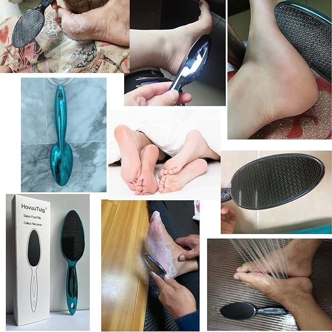 HovuuTuig Exfoliator Foot Fish Sharpener Heel Exfoliator Heel Skin Sole Exfoliator Fish Eye Core Removal Pumice Sole Exfoliator Foot Care Foot File Nano Glass For Dry and Dry Feet - Black -  Australia