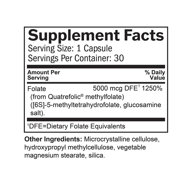 BRAINMD Dr Amen Methylfolate - 30 Capsules - Potent Mood Support - Gluten Free - 30 Servings
