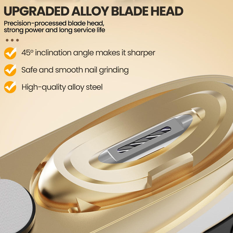 Electric Nail Clipper, Electric Automatic Nail Clippers with Light Nail Trimmer 2 Speeds Automatic Nail Clipper Storage Compartment with Debris, for Adults, the Elderly, and Children(White) White - BeesActive Australia
