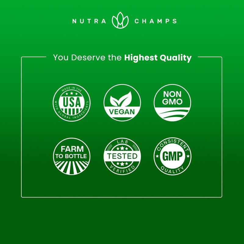 NutraChamps Super Greens Powder Premium Superfood | 20+ Organic Green Veggie Whole Foods | Alfalfa, Spirulina, Chlorella & More | Antioxidant, Digestive Enzyme & Probiotic Blends | Unflavored | 60 SVG 18 Ounce (Pack of 1)