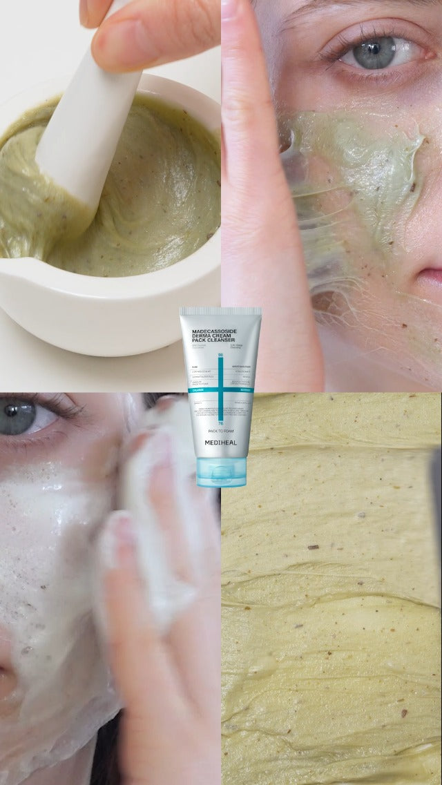 MEDIHEAL Madecassoside Derma Cream Facial Cleanser, Wash Mask (4.06 fl oz) 4.06 Fl Oz (Pack of 1)