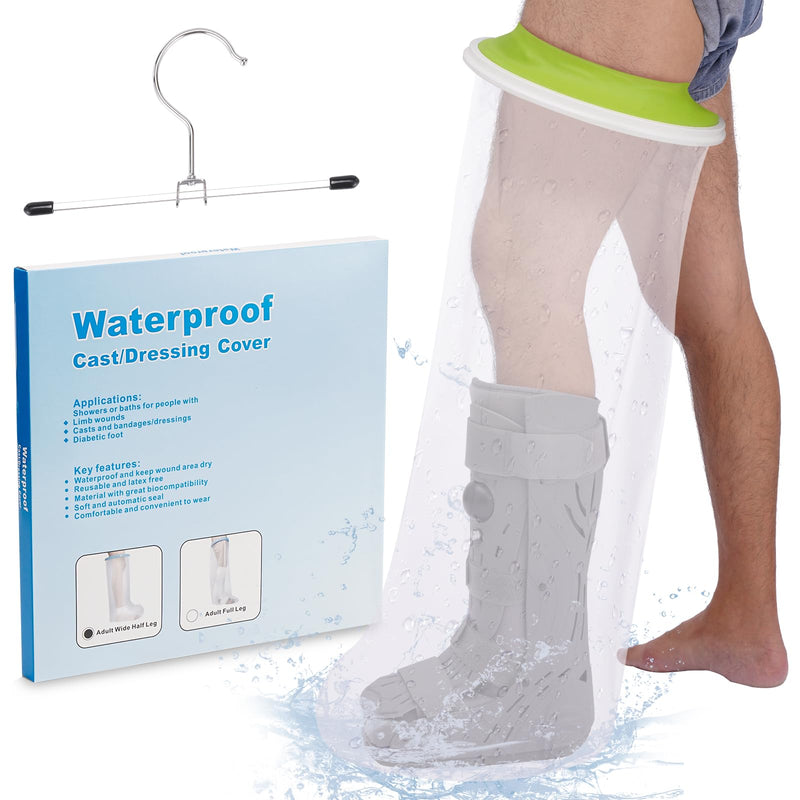Waterproof Cast Covers for Shower Leg Adult Full Long Leg Protection to Wounds, Keeps Cast and Bandage Dry Bath,Watertight Cast Bag Showering for Surgery Foot, Ankle, Knee Burns Reusable NEW- Full-Leg - BeesActive Australia