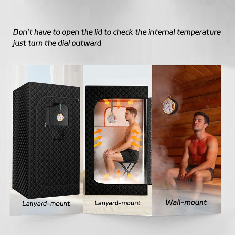 Andelov Sauna Thermometer and Hygrometer (Fahrenheit) with Lanyard Mount, Portable Temperature & Humidity Monitor for Steam Sauna Box, Infrared/Indoor/Home Sauna Accessories - BeesActive Australia