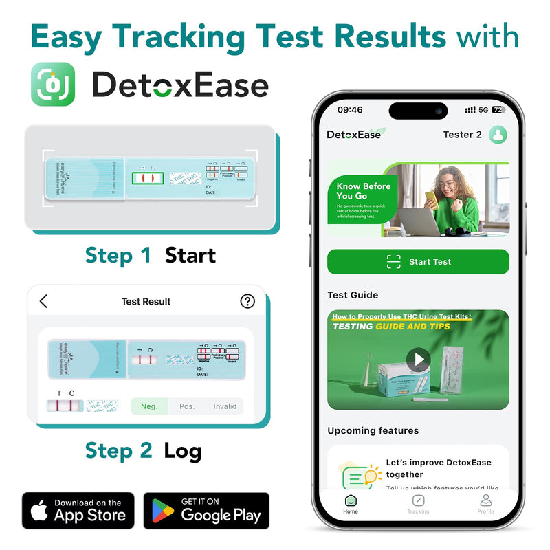 Easy@Home Marijuana THC Test Kit with Urine Cup: 5 Pack Highly Accurate Urine Drug Screen Tests for Weed/Cannabis, Standard Detection Threshold 50ng/mL, Instant Results in 5 Min - BeesActive Australia