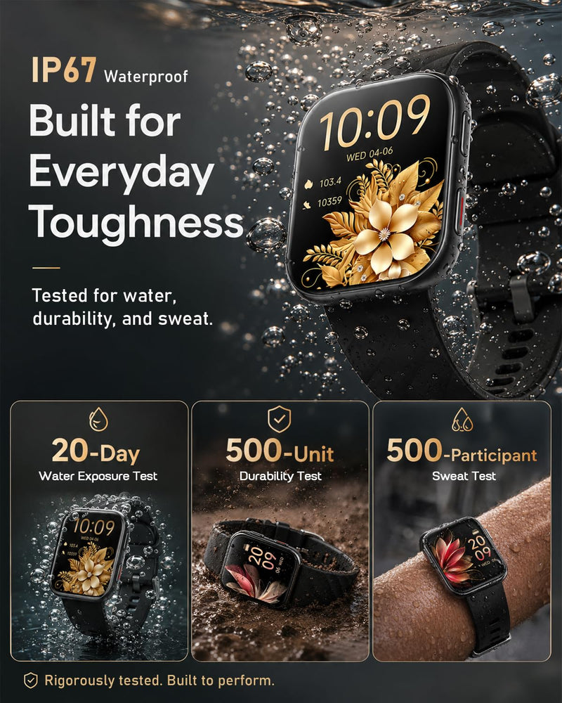 MorePro Health Fitness Tracker Smart Watch with 24/7 Heart Rate Monitor Urban Bronze