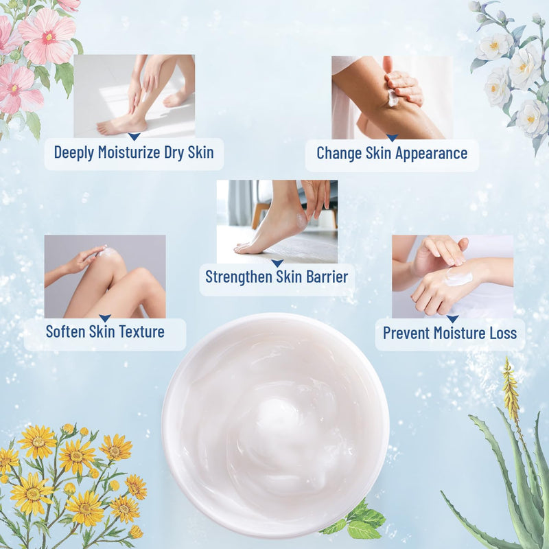 OUKEYA Urea Cream 42% plus Salicylic Acid 2% for Dry Cracked Feet, Heel, Knees, Elbows, Hands – Intensive Moisturizing Cream for Very Rough Skin, 5.29 oz, Pack of 2 5.29 Ounce (Pack of 2)