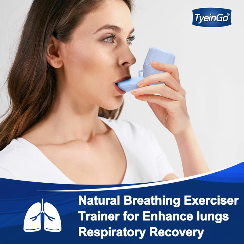 Mucus Clearance and Lung Expansion Device, Flutter Valve Mucus Removal Device, Lung Exerciser Device for Lung Strengthener, Breathing Exercise Device for Lungs (Light Blue) Light Blue - BeesActive Australia