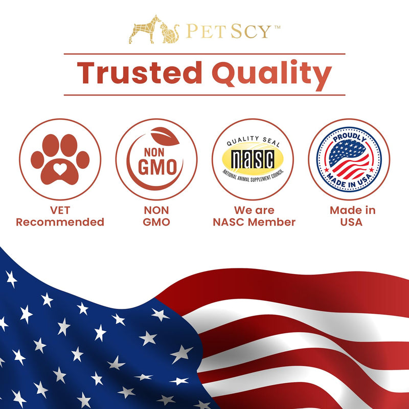 PetScy Omega-3 Fish Oil for Dogs – Supports Healthy Skin, Shiny Coat & Joint Mobility | Pure Wild-Caught Fish Oil with EPA & DHA | Natural Dog Supplement for All Breeds & Sizes – 8 fl oz