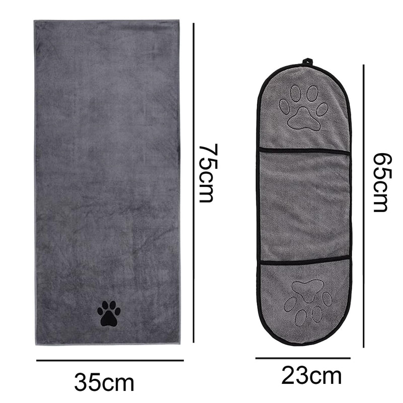 Pack of 2 dog towels, large dog towels, extra absorbent dog towels, pet towels, quick-drying dog towels, soft dog towels, large dogs dog towels, for dogs and cats - BeesActive Australia