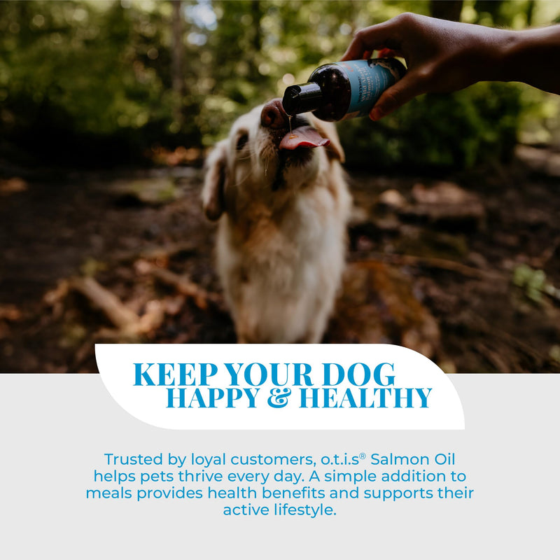 O.T.I.S Salmon Oil All-Natural Supplement for Dogs & Cats – 8 fl oz – Omega-3 DHA & EPA Fatty Acids – Supports Healthy Joints, Skin & Cognitive Function
