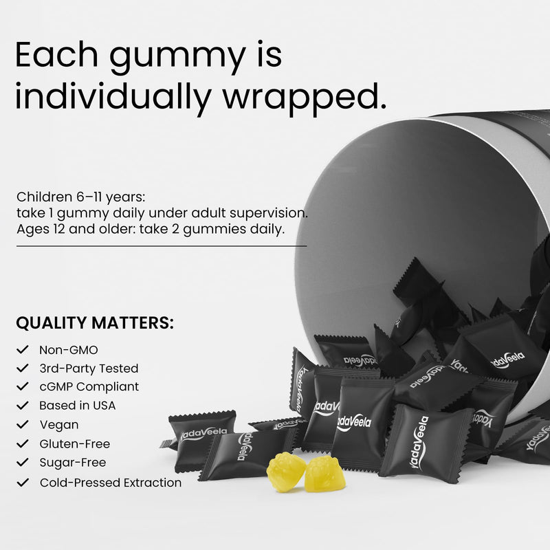Stress Support Gummies for Kids & Adults, L-Theanine 400mg with Magnesium Glycinate, GABA & Ashwagandha, L Theanine Chewable Supplement for Relaxation, sleep, Calm & Focus, 120 Count, 60 Day Supply