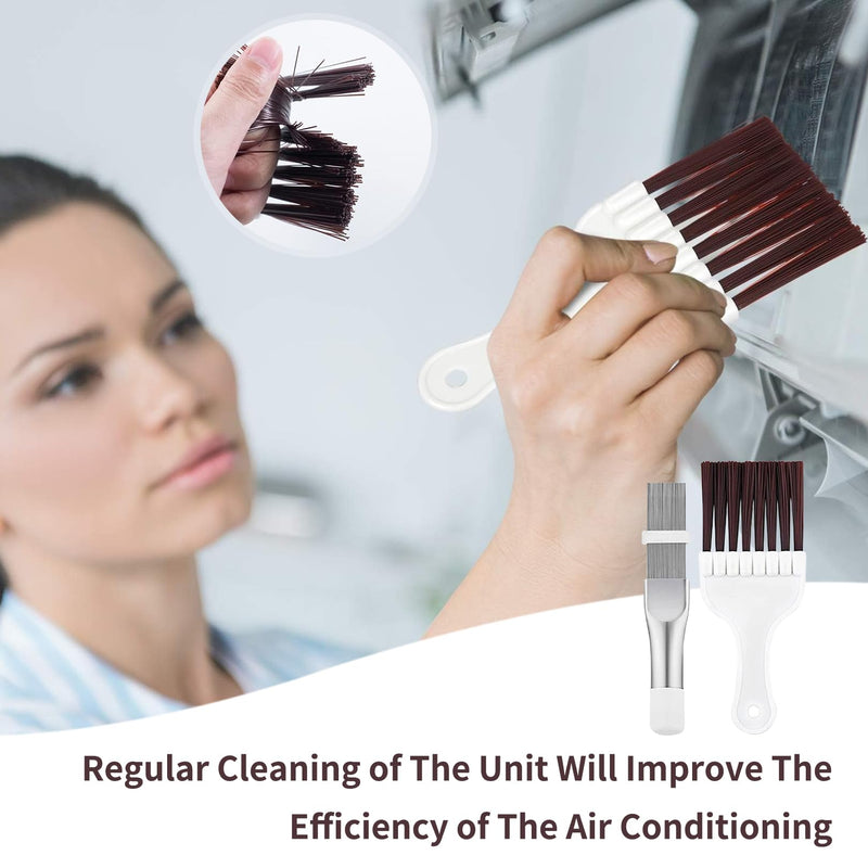 Pack of 2 lamella comb, condenser comb dryer, brush for air conditioning cleaner, cleaning brush, heat pump dryer, condensers, stainless steel radiators, air conditioning systems - BeesActive Australia