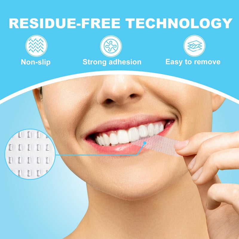 Teeth Whitening Strips - 14 Treatments Enamel-Safe Natural Coconut White Strips for Teeth Whitening, Non-Sensitive, Mint, 28 Strips Dry Strip - BeesActive Australia