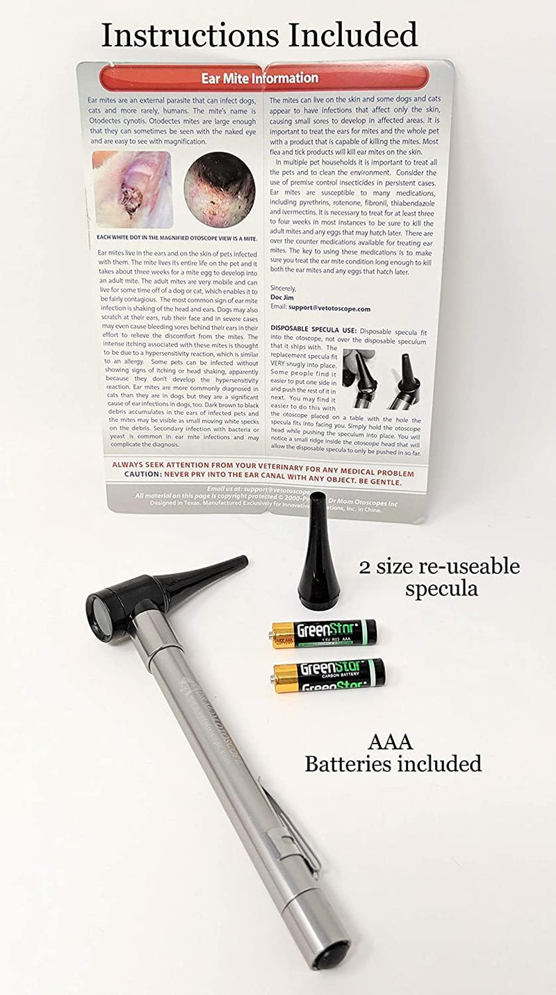 Dr Mom Pocket Veterinary LED Otoscope Otoscopes - Pocket Vet Otoscope - BeesActive Australia
