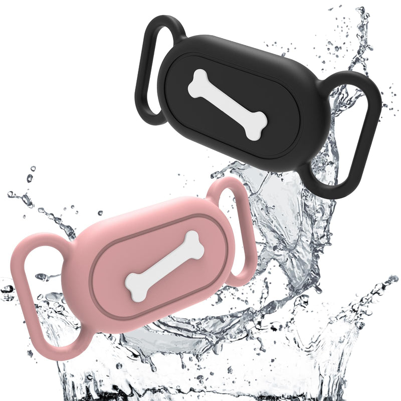 2PCS Cat GPS Tracker Collar Compatible with Samsung Galaxy Smarttag 2, GPS Cat Collar Smarttag 2 Case, Dog Tag Silicone Smart Tag 2 Case, Waterproof, for Children Dogs Cats (Bone Style) - BeesActive Australia