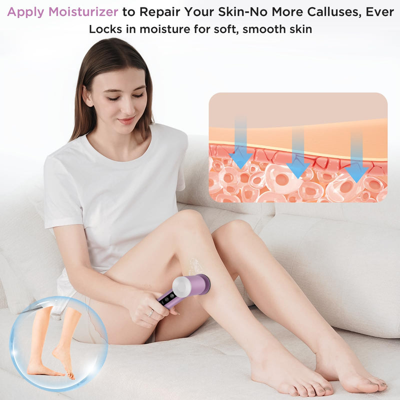 Electric Foot Callus Remover, Apply Oil,Foot SPA,Foot File,Reusable Nano-Glass Head, Ergonomic Premium Aluminum Callus Remover for feet, Rechargeable Pedicure Tools for Feet,Gifts for Men Women pink - BeesActive Australia