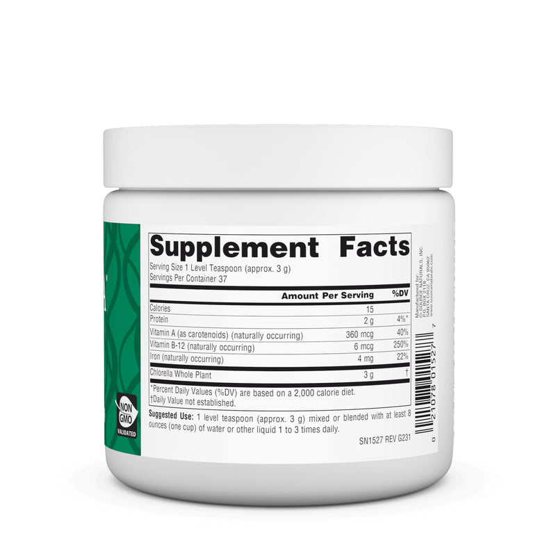 Source Naturals Yaeyama Chlorella, 4 oz Powder | Non-GMO Validated | Source of Vegetarian Vitamin B-12* 4 Ounce (Pack of 1)