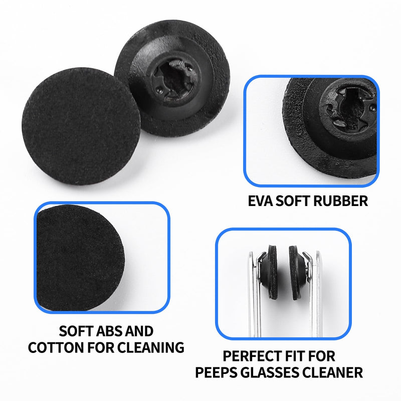 Eyeglass Cleaner Pads Replacement for Peeps CarbonKlean Eyeglass Cleaner, 10 Pcs for Peeps Replacement Pads, Eye Glasses Cleaning Brush Pad Tool, for Cleaning Fingerprint of Reading Glasses and Lens