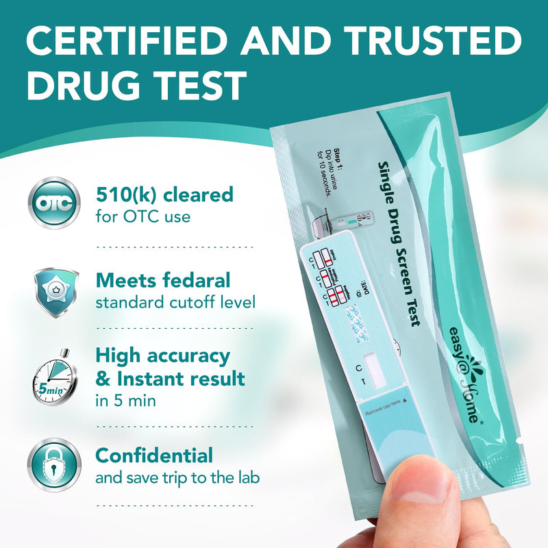 Easy@Home THC Drug Test Kit - Marijuana/Weed Urine Tests for Home Use (6 Pack), 50ng/ml Cutoff Level THC Single Panel Testing Kits, #EDTH-114 6 Count (Pack of 1) - BeesActive Australia