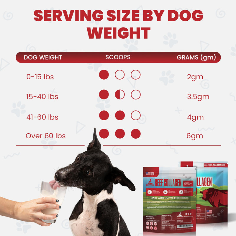 Grass fed Collagen for Dogs - Supports Health Skin & Coat, Hip, Joint Care & Cartilage Support + Skin Health and Mobility, 100% All Natural Collagen - PawsPlanet Australia