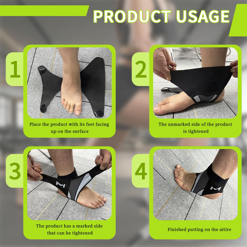 Ankle Brace 2 Pack for Men & Women, Adjustable Lace-Up Ankle Support with Straps, Breathable Compression Stabilizer for Sports, Running, Basketball & Daily Wear (Gray) - BeesActive Australia