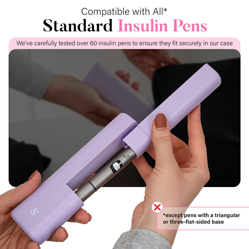STRAWBERRY & CO DailyEase Insulin Travel Case with Built-in Sharps Dispenser ‚Äì TSA-Approved Diabetic Supply Organizer for Ozempic, Insulin Pens, and Needle Storage - Purple - BeesActive Australia