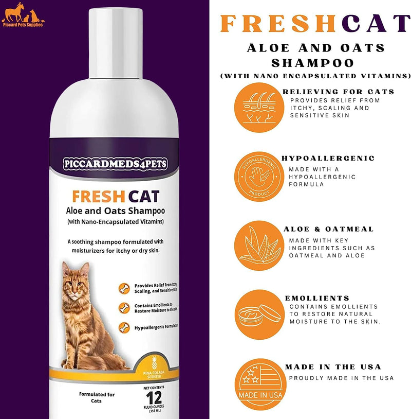 Fresh-Cat Aloe Vera and Oats Shampoo 12oz - BeesActive Australia