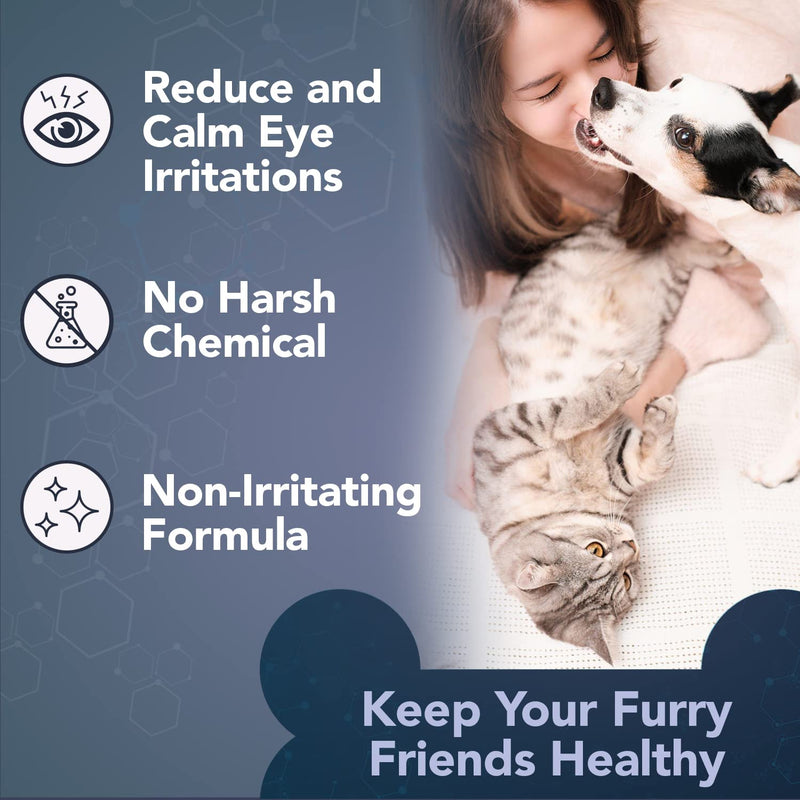 NOVEHA SilverLID Pet Face Wash for Dogs and Cats with Chelated Silver | Daily Tear Stain Remover (2 fl. oz) - BeesActive Australia