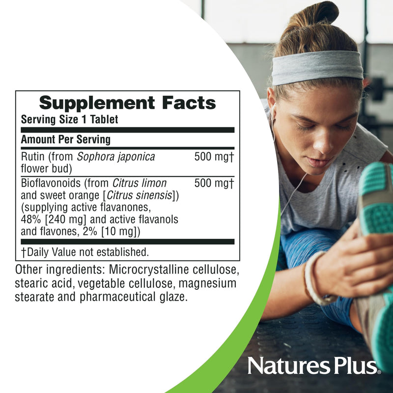 NaturesPlus Biorutin 1000 mg - 90 Tablets - Bioflavonoid & Rutin Complex - Supports Vascular Function & Circulation - Vegetarian, Gluten Free - 90 Servings