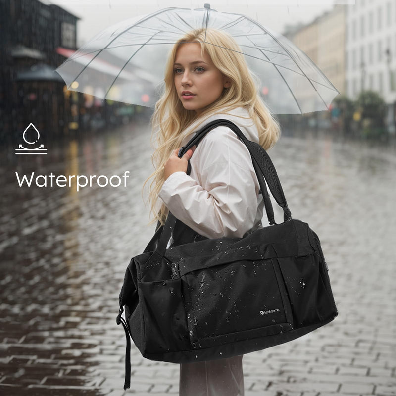 Gym Bag for Men with Shoes Compartment and Wet Pocket Convertible Duffle Bag and Gym Backpack Waterproof Sports Bags for Men with 2 Bottle Holders Multipurpose Weekender Overnight Bag -Black Black Large - BeesActive Australia