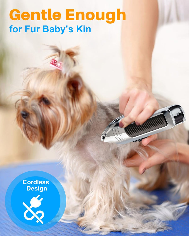 Dog Clippers for Grooming, AIBORS 2500mAH Dog Shavers Kit for Grooming, Low Noise, Rechargeable Cordless Hair Clippers for Dogs Cats Pets, USB C Charging, Quite Dog Hair Trimmer with Ceramic Blade - BeesActive Australia