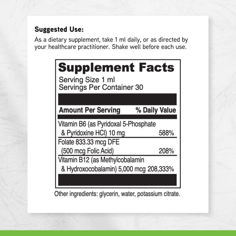DAVINCI Labs B-12 MC Liquid - Dietary Supplement to Support Cardiovascular Health, Energy and Healthy Blood and Nerve Cells - with Vitamin B6, B12 and Folate - Gluten-Free - Vegetarian - 30 ml