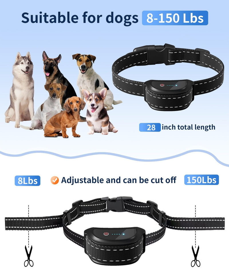 Dog Training Collar with Remote - Shock Collar for Dogs, Waterproof Electric Collar with Flashlight Beep Vibration Shock Modes Rechargeable Dog Shock Collar for Small Medium Large Dogs Grey - BeesActive Australia