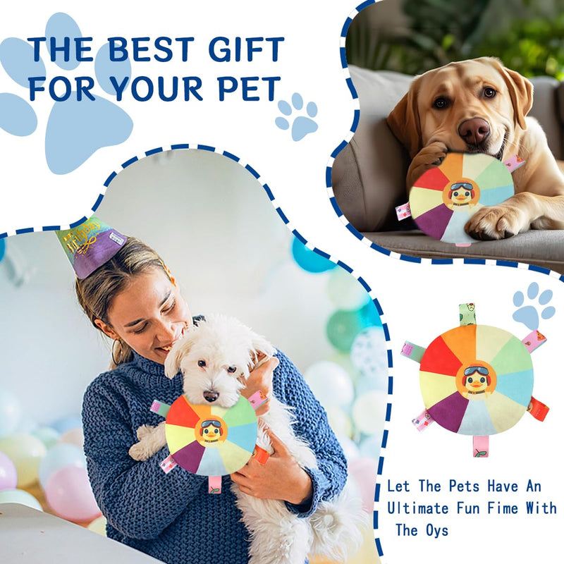 Dog Plush Sound Frisbee Toys with Internal Clock to Attract The Attention of Dogs, Dog Frisbee for Aggressive chew Dog Frisbee Toys, Frisbee Dog Toys - BeesActive Australia