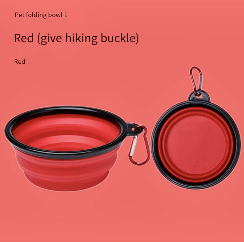 Dog Portable Water Bowl & Collapsible Dog Bowls for Travel Dog Cat Food Feeder with Carrying Handle(red) red - BeesActive Australia