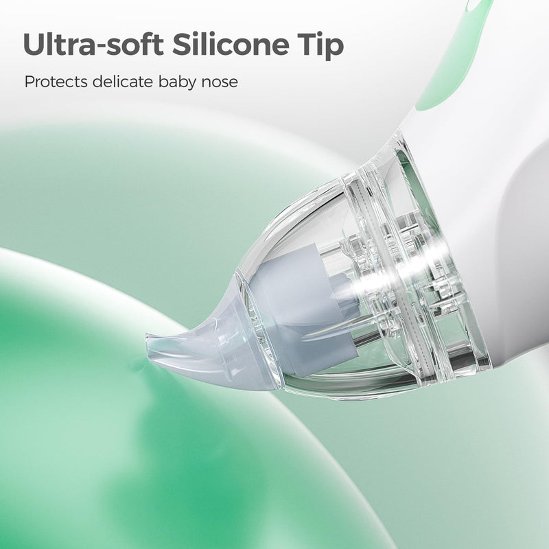 Momcozy Baby Nasal Aspirator, 3 Suction Levels Electric Nasal Aspirator for Baby, Newborn and Toddler, Portable Baby Nose Aspirator with Light Soothing and Music - BeesActive Australia