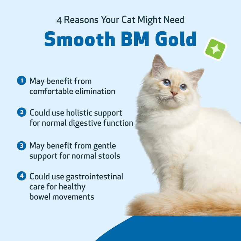 Pet Wellbeing Smooth BM Gold for Cats - Gentle Constipation Relief for Felines - Natural Herbal Supplement 2 oz (59 ml) 2oz - BeesActive Australia