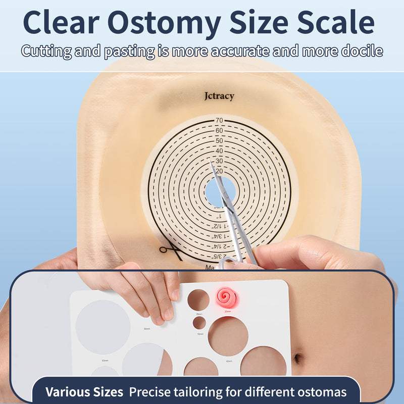 Colostomy Bags,20PCS Ostomy Bags One-Piece Ostomy Supplies 20mm-70mm Cut to Fit Drainable Pouch with Closure for Ileostomy Stoma Care. - BeesActive Australia