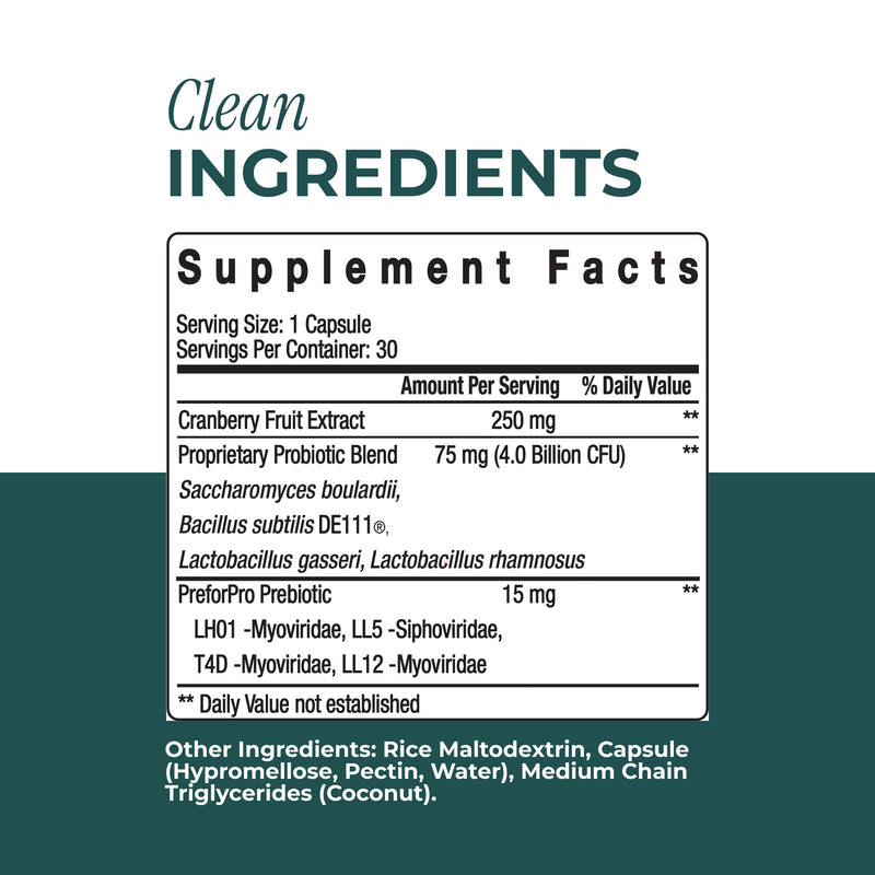 pH-D Feminine Health Vaginal Probiotic Oral Supplement, 30 Count | Women's Health Probiotic with Prebiotic Blend, Cranberry Fruit Extract, Oral Supplement 30 Count (Pack of 1)