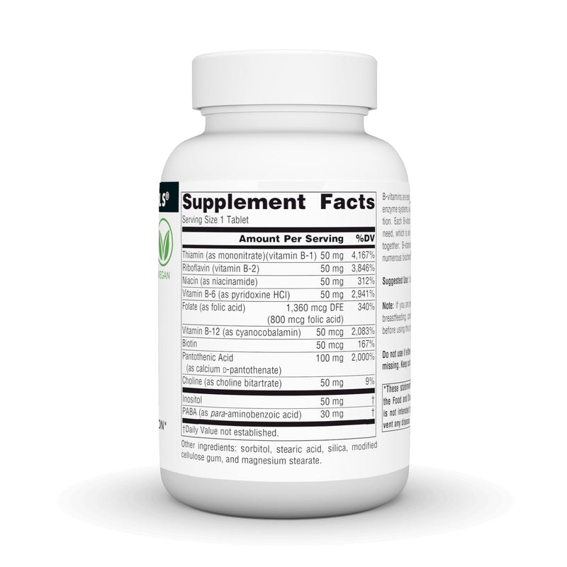 Source Naturals B-50 Complex, 50 mg -100 Vegan Tablets | Supports Energy Production* 1 100 Count (Pack of 1)