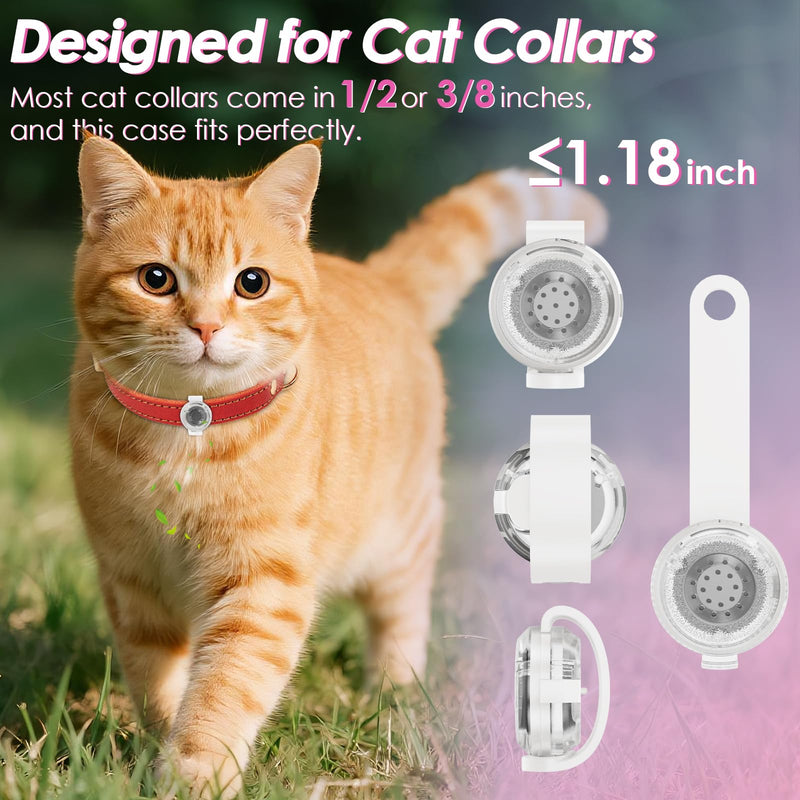 Cat Pheromone Calming Diffuser 2-Pack, Naturally Reduces Anxiety and Stress, Fits Pet Collars, Relieves Aggression and Tension(Pheromones and Refills not Included) (White+White) White+White