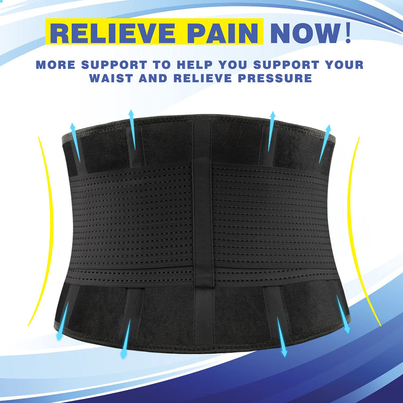 Back Brace for Lower Back Pain - Lumbar Support Belt for Women & Men - Relief Back Pain, Relief for Herniated Disc, Sciatica, Scoliosis 5XL(53"-65") 5X Large