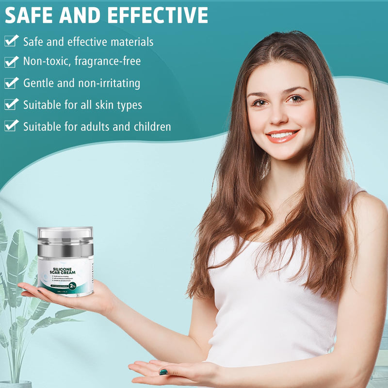 Pumkot Advanced Scar Cream, Silicone Gel for Scars, Professional Scar Removal Cream for Surgical Scars, Stretch Marks, Old and New Scars 1.7 oz(50ml) - BeesActive Australia