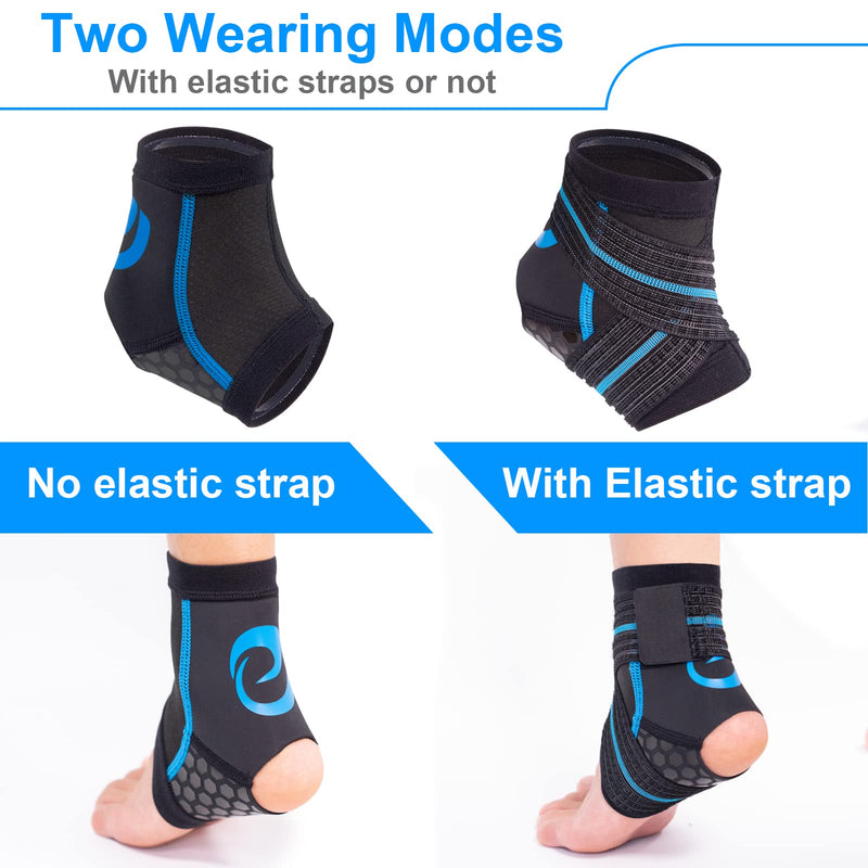 Nvorliy AquaFlex Pro Ankle Brace, Compression Ankle Sleeve for Swimming, Aquatic, Sailing, Scuba Diving, Surfing, Paddle Boarding, Kayaking & Injury Recovery – Supports Women & Men Medium