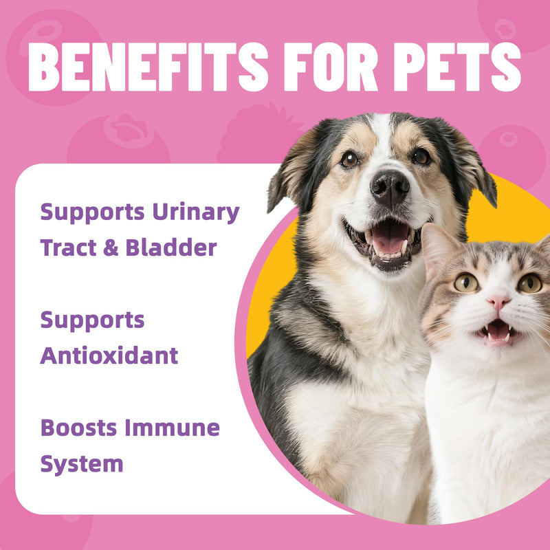 Just Try Berries Powder Dog Cranberry Supplement Urinary Tract for Dogs UTI Treatment D Mannose Powder Cat UTI Remedy Cat Supplements - 7 OZ