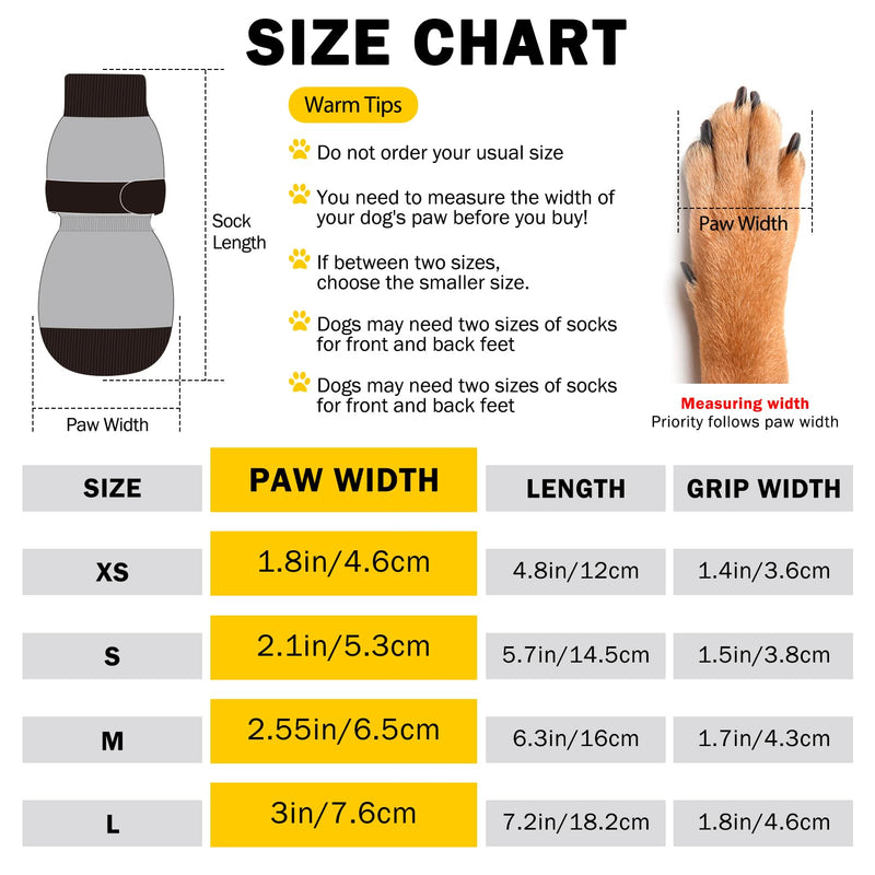 SCENEREAL Dog Socks to Prevent Licking Paws for Hardwood Floors Anti Slip, Dog Grippy Socks Shoes for Senior Small to Large Dogs, Dog Boots & Paw Protectors for Hot/Cold Scratching Pavement S(Paw Width 2.1in) Khaki - BeesActive Australia