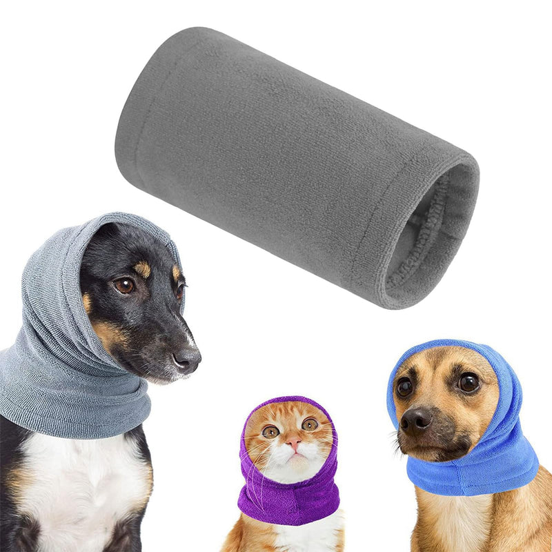 Hearing protection for dogs, noise protection for dogs, ear warmers for dogs, hearing protection for dogs, dog earmuffs, dog scarf, dog earmuffs, hoodies for dogs, cats, dog ear protection against noise (grey) grey