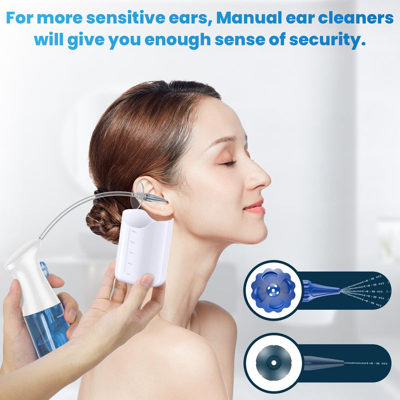 Ear Wax Removal, Ear Cleaner, Ear Wax Removal Kit, FSA Eligible Items Only List, Manual Ear Irrigation Flushing System, Safe and Effective to Clean Ear Built Up Wax Blue - BeesActive Australia