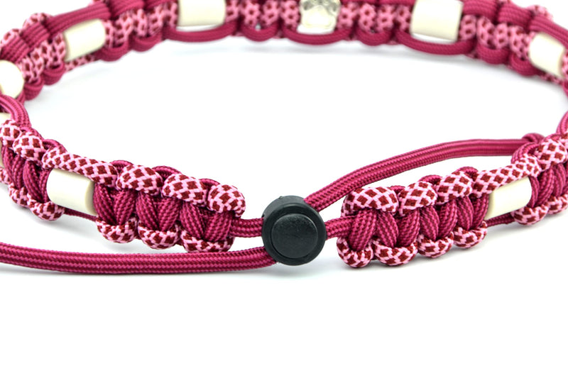 EM ceramic collar for dogs and cats - custom-made EM band original US paracord (31-40 cm, raspberry) 31-40 cm - BeesActive Australia