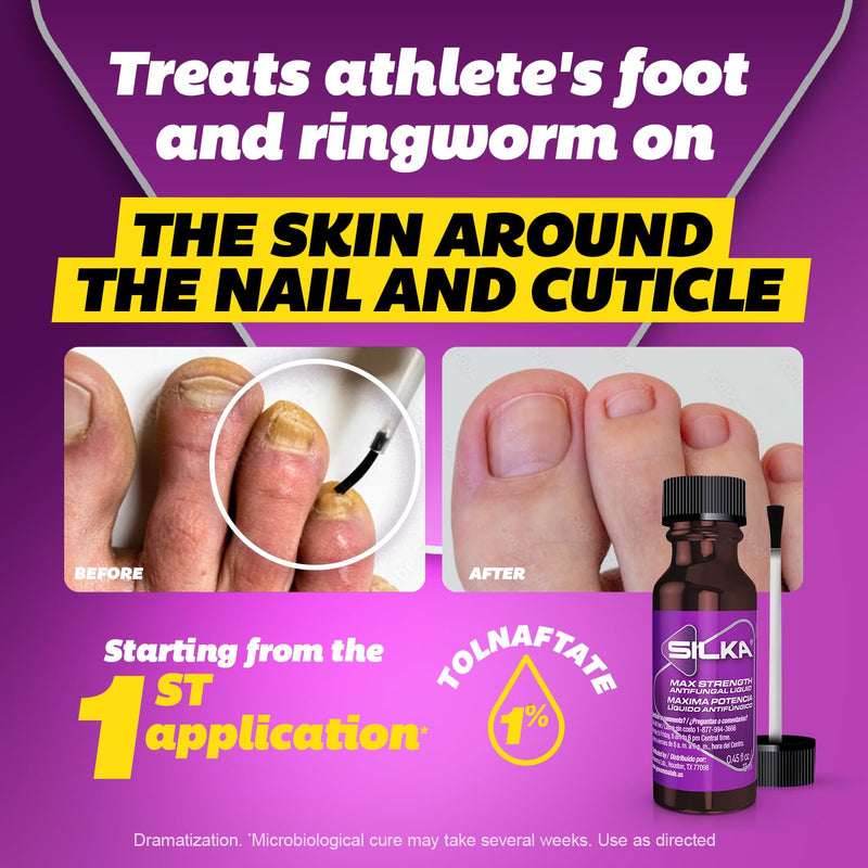 Silka Ultimate Foot Care Kit, Athlete's Foot Spray 4.6 Oz, Ringworm & Jock Itch Cream 1 Oz, Toenail Fungus Treatment 0.45 Fl Oz & Foot Powder 6 Oz, Solution for Athlete’s Foot, Nail Fungus & Foot Odor